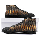 High-Top Canvas Shoes Golden Reptile Skales