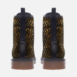 Leather Boots Golden Reptile Skales