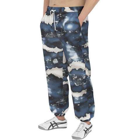 Men's Sweatpants Blue Snake Skales Print