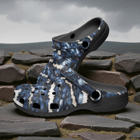 Classic Clogs Blue Snake Skales Print
