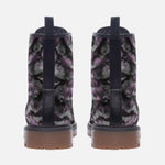 Leather Boots Pink Snake Skin Print