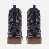 Leather Boots Pink Snake Skin Print