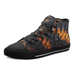 High-Top Canvas Shoes Dragon Skales Texture Print