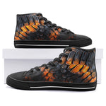 High-Top Canvas Shoes Dragon Skales Texture Print