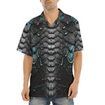 Hawaiian Shirt Blue Dragon Skales Texture Print