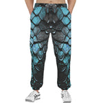 Men's Sweatpants Blue Dragon Skales Texture Print