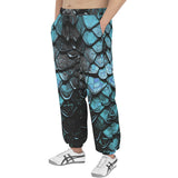 Men's Sweatpants Blue Dragon Skales Texture Print