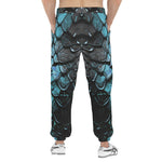 Men's Sweatpants Blue Dragon Skales Texture Print