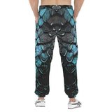 Men's Sweatpants Blue Dragon Skales Texture Print