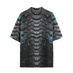 Hawaiian Shirt Blue Dragon Skales Texture Print