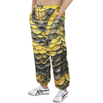 Men's Sweatpants Yellow Skales Texture Print