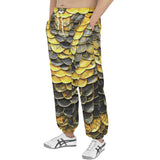 Men's Sweatpants Yellow Skales Texture Print