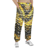 Men's Sweatpants Yellow Skales Texture Print