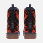 Leather Boots Red Dragon Skales Texture Print