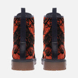 Leather Boots Red Dragon Skales Texture Print