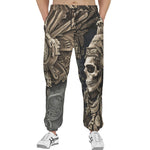 Men's Sweatpants Mayan Skull Carved Stone Wall Art