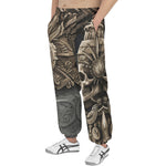 Men's Sweatpants Mayan Skull Carved Stone Wall Art