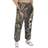 Men's Sweatpants Mayan Skull Carved Stone Wall Art