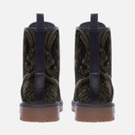 Leather Boots Mayan Skull Carved Stone Wall Art