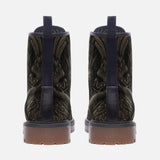 Leather Boots Mayan Skull Carved Stone Wall Art