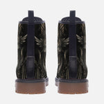 Leather Boots Ancient Skull Carved Stone Wall Art