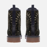 Leather Boots Aztec Skull Carved Stone Wall Art