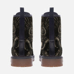 Leather Boots Mayan Skull Carved Stone Wall Art