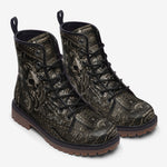 Leather Boots Aztec Skull Carved Stone Wall Art