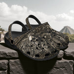 Classic Clogs Aztec Skull Carved Stone Wall Art