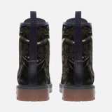 Leather Boots Mayan Skull Carved Stone Wall Art