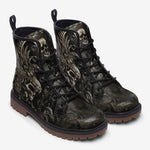 Leather Boots Aztec Skull Carved Stone Wall Art