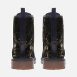 Leather Boots Mayan Skull Carved Stone Wall Art