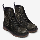 Leather Boots Aztec Skull Carved Stone Wall Art