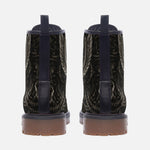 Leather Boots Mayan Skull Carved Stone Wall Art