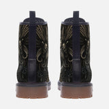 Leather Boots Mayan Skull Carved Stone Wall Art