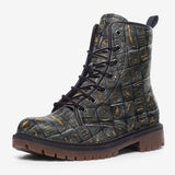 Leather Boots Egypt Gold Symbols Stone Engraved Art