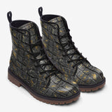 Leather Boots Egypt Gold Symbols Stone Engraved Art