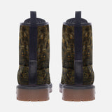 Leather Boots Gold Egypt Stone Engraved Art