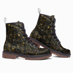 Leather Boots Egypt Gold Symbols Stone Engraved Art