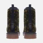 Leather Boots Egypt Gold Symbols Stone Engraved Art