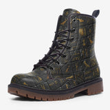 Leather Boots Egypt Gold Symbols Stone Engraved Art