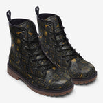 Leather Boots Egypt Gold Symbols Stone Engraved Art