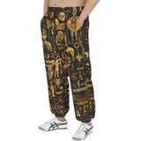 Men's Sweatpants Mysterious Golden Egyptian Symbols