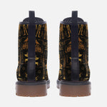 Leather Boots Mysterious Golden Egyptian Symbols