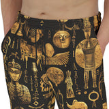 Men's Sweatpants Mysterious Golden Egyptian Symbols