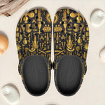 Classic Clogs Egyptian Symbols in Gold