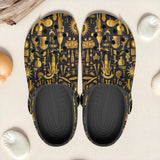 Classic Clogs Egyptian Symbols in Gold