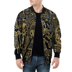 Bomber Jacket Golden Egyptian Characters