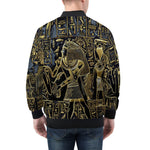 Bomber Jacket Golden Egyptian Characters
