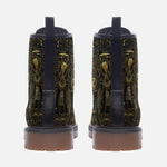 Leather Boots Golden Egyptian Characters